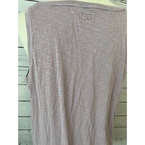 Calia sleeveless Top Shirt Medium Tee T-Shirt WAX31213 Side Tie Purple Active - Picture 4 of 9